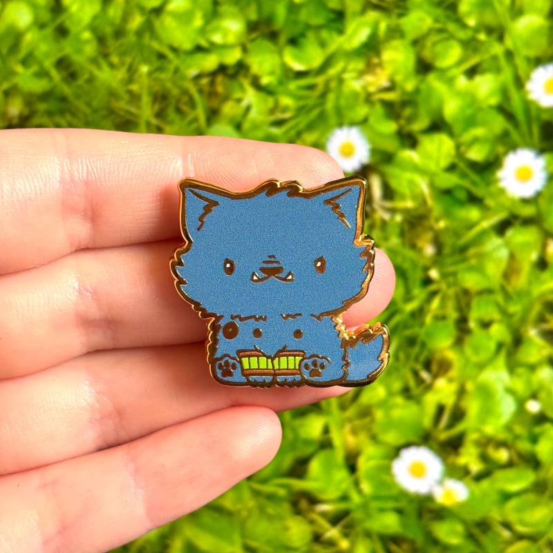 Süßer Chibi Cat Warwick Emaille Pin von Valtassi