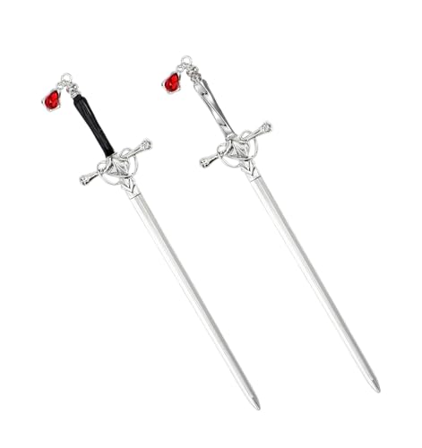 2 Stück Haarnadel Chinesisch, Hair Pin Schwertförmige Hochwertige Metall-Haarnadeln mit Vintage-Design für Damen, Festivals Cosplay Hochzeiten Alltag Elegante Frisuren Einfache und Langlebig 2 Stück Haarnadel Chinesisch, Hair Pin Schwertförmige Hochwertige Metall-Haarnadeln mit Vintage-Design für Damen, Festivals Cosplay Hochzeiten Alltag Elegante Frisuren Einfache und Langlebig von ValueBargain