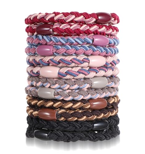 8 Stück Haargummis Mädchen, Haargummi Damen für Frauen & Damen, Mehrfarbigef Haargummi Geflochten Können als Stirnband und Armband beim Sport und Im Alltag Verwendet Werden von ValueBargain