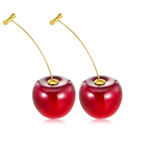 Kirsch Ohrringe, Ohrringe Rot mit 3D-Design, Niedliche Rote Kirsche Tropfen Ohrringes für Frauen & Mädchen, Leicht & Komfortabel für Tägliches Tragen Kirsch Ohrringe, Ohrringe Rot mit 3D-Design, Niedliche Rote Kirsche Tropfen Ohrringes für Frauen & Mädchen, Leicht & Komfortabel für Tägliches Tragen von ValueBargain