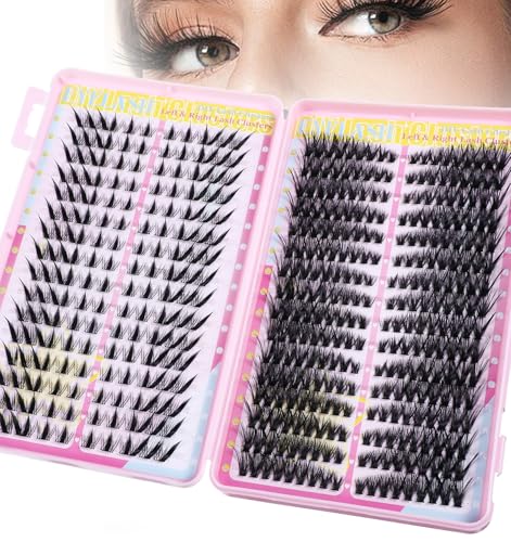 Manga Lash Cluster, 448pcs Russian Lash Clusters Fluffy Bunny Mixed Eyelash Cluster, Natural Look Individual Lashes for DIY at Home Women von ValueBargain