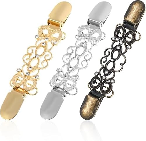 Taillenmieder, 3 Stück, Kleider-Clips, rutschfeste Metall-Clips zum Festziehen von Hemd, Taille, Kleidung (3 Farben) von ValueBargain