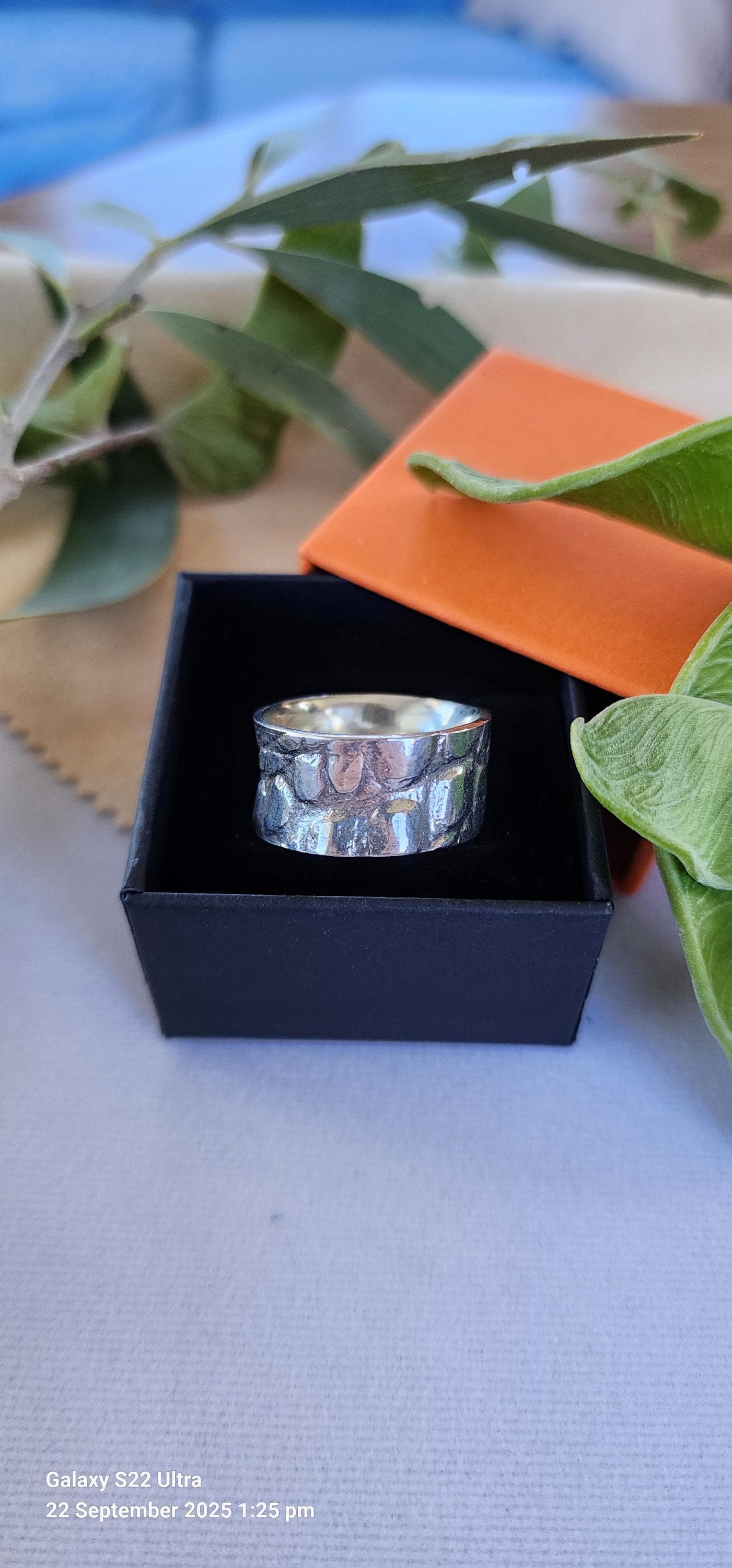 Kroko Haut Stil Silber Herrenring Kroko Haut Stil Silber Herrenring von ValueGemJewels