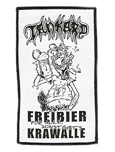 ValueMerch TANKARD - Freibier Für Alle - Aufnäher/Patch - ca. 10 x 17,5 cm von ValueMerch