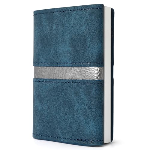 Portmonee Herren – Kleine RFID-Geldbörse mit Magnetfunktion, Slim Wallet mit Kartenetui, Stilvolle Geldbörse für Männer, Blau von Valveric