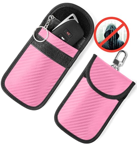 Vammcht Verbesserte Faraday-Tasche für Schlüsselanhänger (2 Stück), Premium-Faraday-Schlüsselanhänger-Schutz, RFID-Signalblockierung, Autosicherheitsschutz, Diebstahlschutztasche, von Vammcht