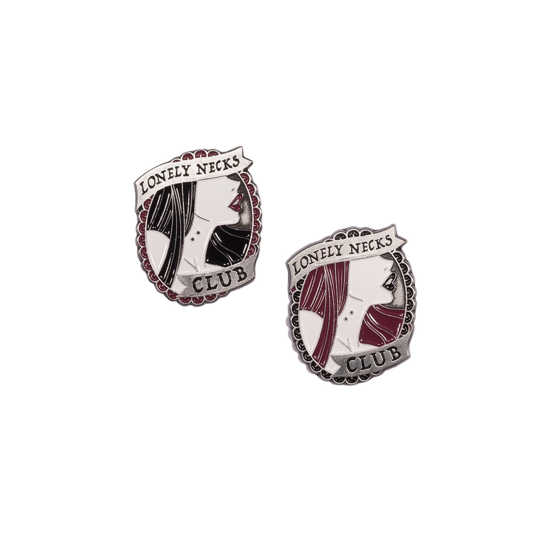 Lonely Necks Club Vampir Liebhaber Pin | Gruseliges Süßes Geschenk Ästhetik Emaille Gothic Mädchen Accessoires Freundin von Vampirephilia