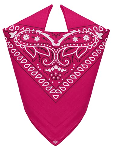 Van Der Rich ® - Bandanas aus 100% Baumwolle Kopftuch für Herren Damen (Fuchsia, One Size) von Van Der Rich