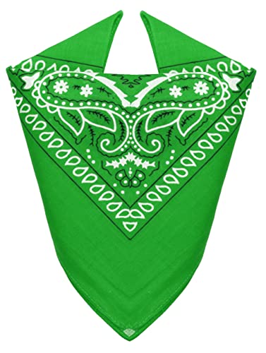 Van Der Rich ® - Bandanas aus 100% Baumwolle Kopftuch für Herren Damen (Kräftige Grün, One Size) von Van Der Rich