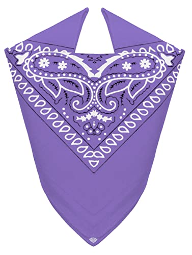 Van Der Rich ® - Bandanas aus 100% Baumwolle Kopftuch für Herren Damen (Lila, One Size) von Van Der Rich