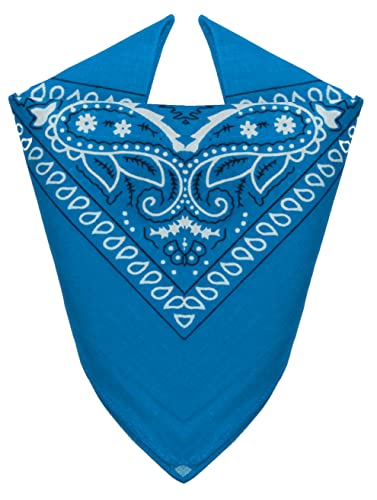 Van Der Rich ® - Bandanas aus 100% Baumwolle Kopftuch für Herren Damen (Türkis, One Size) von Van Der Rich