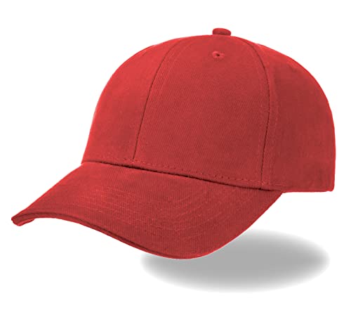 Van Der Rich ® - Baseball Cap Adjustable 100% Baumwolle - Dammen-Herren (Rot, One Size) von Van Der Rich