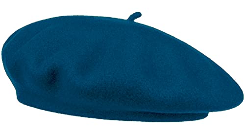 Van Der Rich ® - Baskenmütze (100% Wolle) Französisch Einfarbig - Damen (Ente, One Size) von Van Der Rich