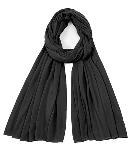 Van Der Rich ® - Einfarbiger Schal Weiche Stola 68cm*170cm - Damen (Schwarz) von Van Der Rich