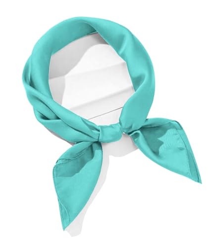 Van Der Rich ® - Elegantes Halstuch mit Seidensatin-Effekt Quadratisches Halstuch - Damen (Aqua See) von Van Der Rich