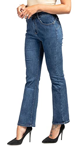 Van Der Rich ® - Jeans Hosen Baumwolle Ausgestellten Beine Bootcut - Damen (hellblau, EU42=DE40) von Van Der Rich