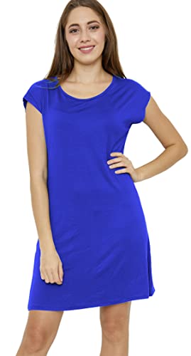 Van Der Rich ® - Kleid aus Leichtem Stoff Knielanges Kleid Lässiges - Damen (Elektrisch, L-XL) von Van Der Rich