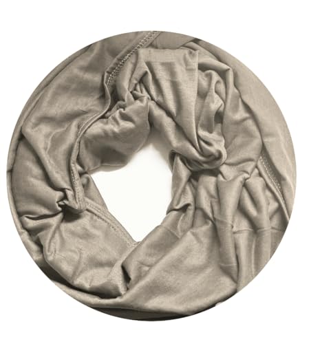 Van Der Rich ® - Loop Schal Unifarbener Schlauchschal Bequem Mode Übergangszeit - Damen (Taupe) von Van Der Rich