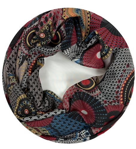 Van Der Rich ® - Loop Schal mit Muster Schlauchschal Halstuch - Damen (33-Senf) von Van Der Rich