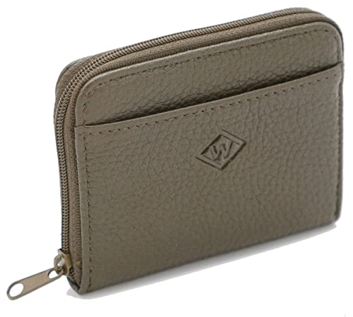 Van Der Rich ® - Minigeldbörse Leder mit Schlüsselanhänger - Damen (Taupe) von Van Der Rich