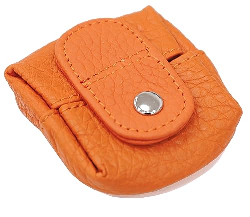 Van Der Rich ® - Minigeldbörse mit Kleingeldschütte Leder- Damen/Herren (Orange) von Van Der Rich