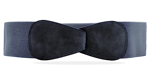 Van Der Rich ® - Obi Gürtel Elastisch Dehnbar Breite 7 cm - Damen (Dunkelmarine, One Size) von Van Der Rich