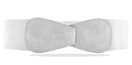 Van Der Rich ® - Obi Gürtel Elastisch Dehnbar Breite 7 cm - Damen (Weiß, One Size) von Van Der Rich