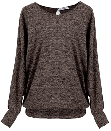 Van Der Rich ® - Oversize-Pullover mit durchlöchertem Rücken - Damen (Pullover Schokolade, XXL) von Van Der Rich