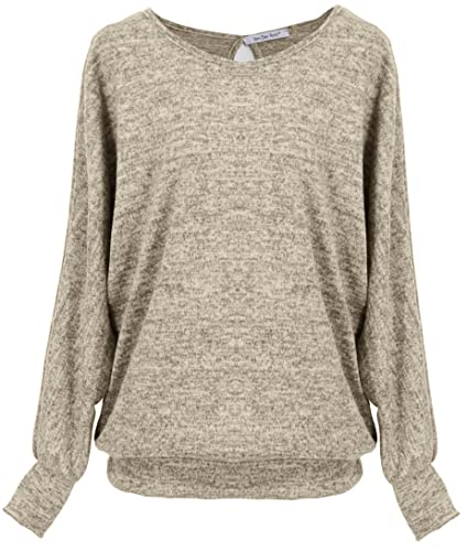 Van Der Rich ® - Oversize-Pullover mit durchlöchertem Rücken - Damen (Pullover Beige, XXL) von Van Der Rich