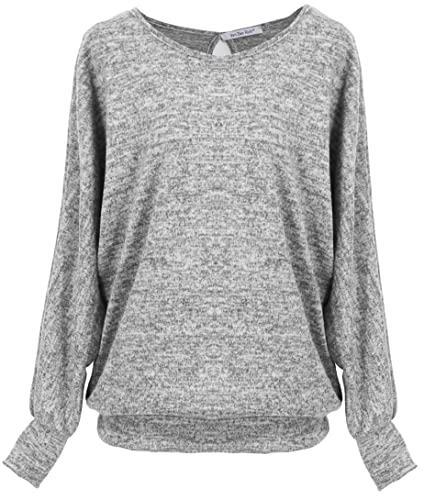 Van Der Rich ® - Oversize-Pullover mit durchlöchertem Rücken - Damen (Pullover Grau, XL) von Van Der Rich