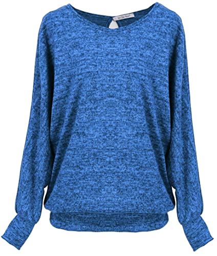 Van Der Rich ® - Oversize-Pullover mit durchlöchertem Rücken - Damen (Pullover Royalblaue, XL) von Van Der Rich