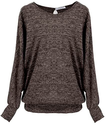 Van Der Rich ® - Oversize-Pullover mit durchlöchertem Rücken - Damen (Pullover Schokolade, L) von Van Der Rich