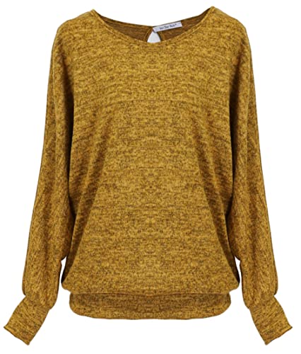 Van Der Rich ® - Oversize-Pullover mit durchlöchertem Rücken - Damen (Pullover Senf, XXL) von Van Der Rich