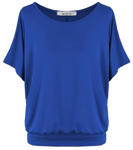 Van Der Rich ® - Oversize T-Shirt mit Fledermausärme - Damen(Elektrisch, L) von Van Der Rich