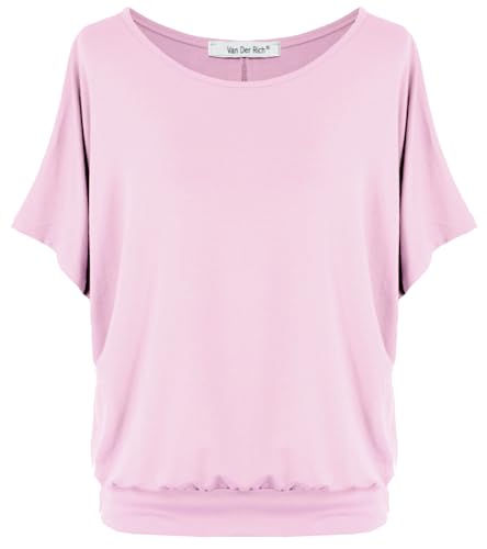 Van Der Rich ® - Oversize T-Shirt mit Fledermausärme - Damen(Rosa, M) von Van Der Rich