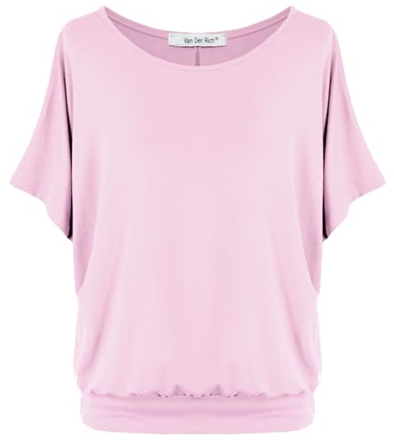 Van Der Rich ® - Oversize T-Shirt mit Fledermausärme - Damen(Rosa, XXL) von Van Der Rich