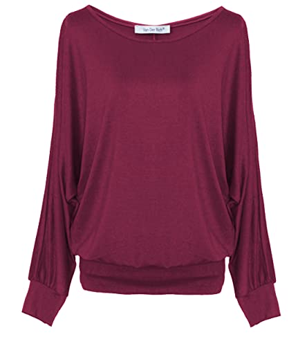 Van Der Rich ® - Oversized Pullover - Damen (ML-Bordeaux, XXL) von Van Der Rich