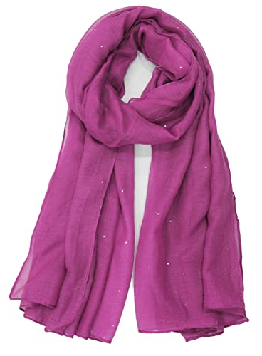 Van Der Rich ® - Pailletten Schal Weiches Halstuch - Damen (14-Fuchsia, One Size) von Van Der Rich