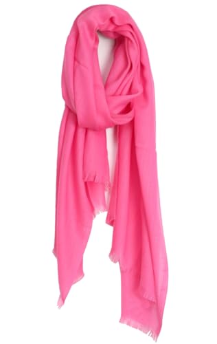 Van Der Rich ® - Schal Soyeuse, perfekte Mischung für eine unvergleichliche Weichheit 90cm*180cm - Damen (2-Fuchsia) von Van Der Rich