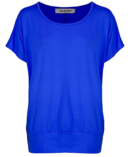 Van Der Rich ® - Tshirt Kurzam Rundhalsausschnitt Sommer- Damen (Elektrisch, M) von Van Der Rich