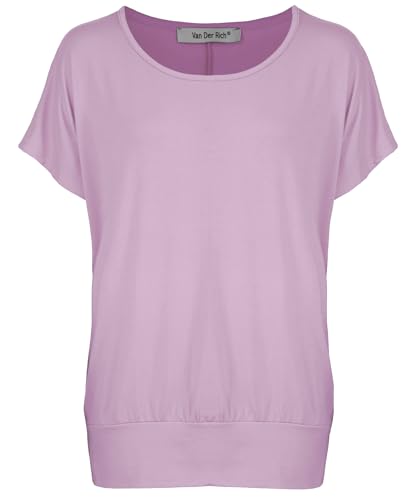 Van Der Rich ® - Tshirt Kurzam Rundhalsausschnitt Sommer- Damen (Rosa, XXL) von Van Der Rich