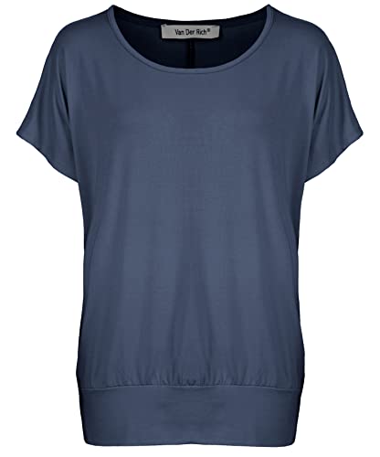 Van Der Rich ® - Tshirt Kurzam Rundhalsausschnitt Sommer- Damen (Denim, L) von Van Der Rich