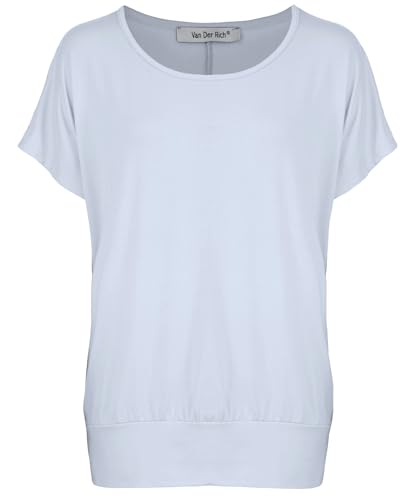 Van Der Rich ® - Tshirt Kurzam Rundhalsausschnitt Sommer- Damen (Grau, XL) von Van Der Rich