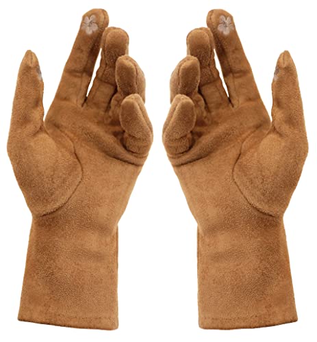 Van Der Rich ® - Winter Handschuhe Dick Tactile Gefütterte Handschuhe - Damen (Kamel, One Size) von Van Der Rich