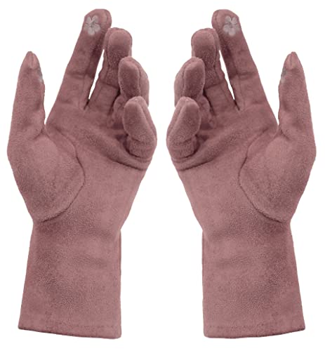 Van Der Rich ® - Winter Handschuhe Dick Tactile Gefütterte Handschuhe - Damen (Rosa, One Size) von Van Der Rich