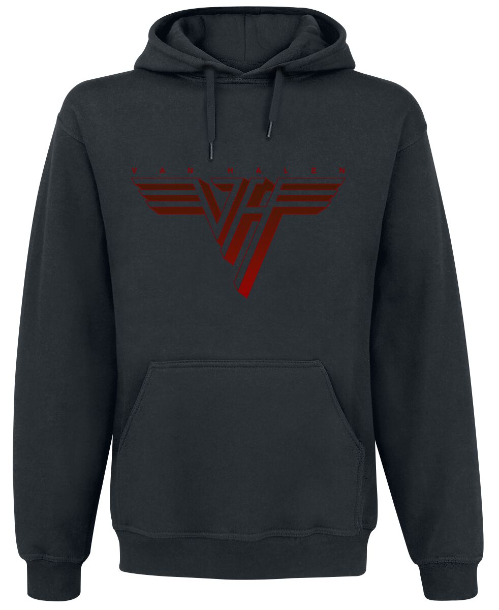 Van Halen Kapuzenpullover - Classic Red Logo - S - für Männer - Größe S - schwarz  - Lizenziertes Merchandise! von Van Halen