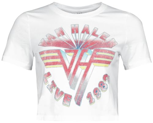 Van Halen Live '82 Frauen T-Shirt weiß M 95% Baumwolle, 5% Elasthan Band-Merch, Bands von Van Halen