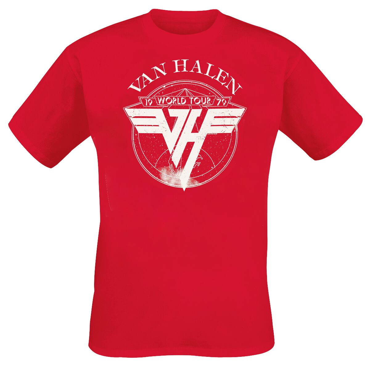 Van Halen T-Shirt - 1979 Tour - S bis XXL - für Männer - Größe L - rot  - Lizenziertes Merchandise! von Van Halen