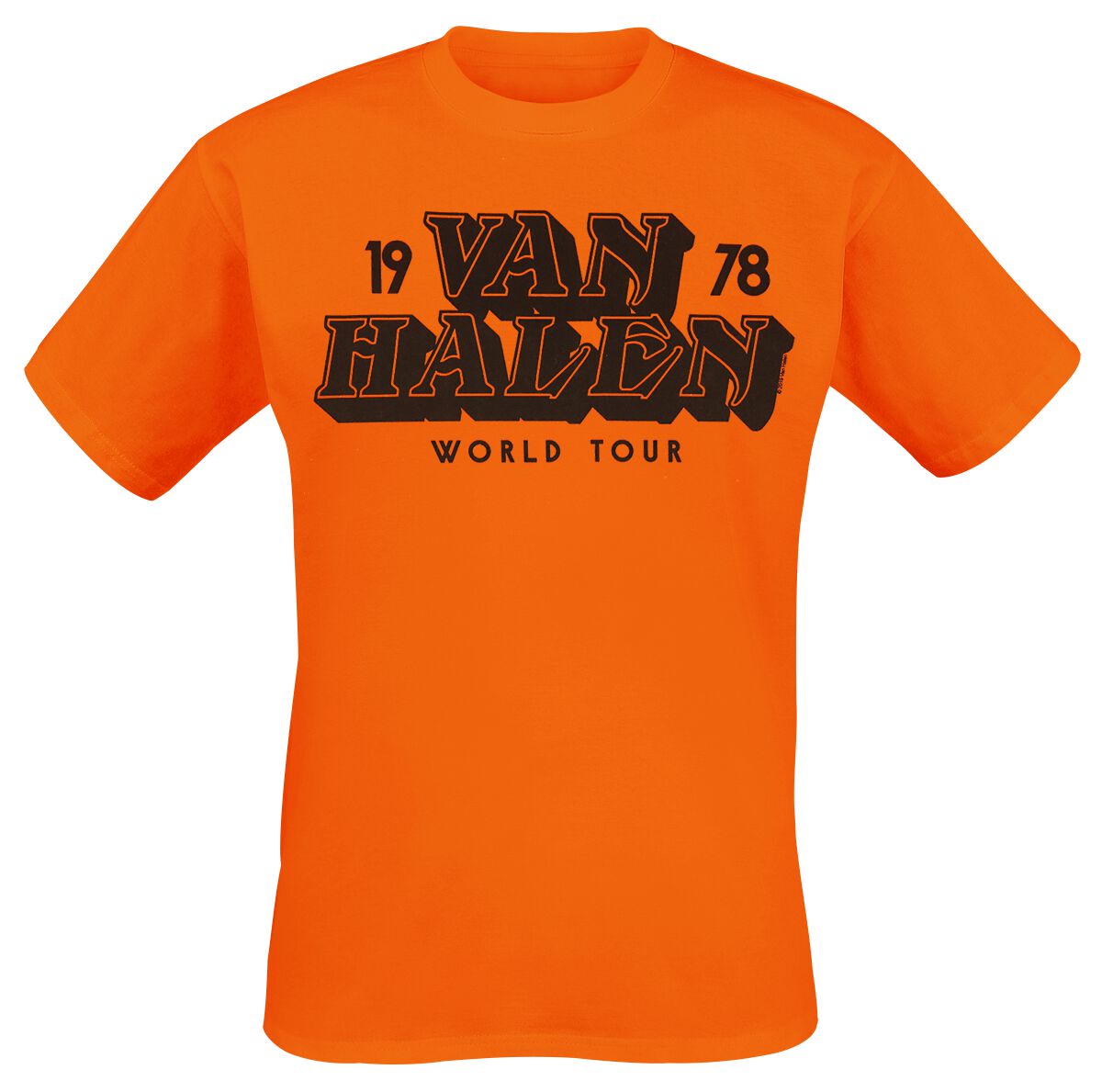 Van Halen T-Shirt - Tour 1978 - M bis XXL - für Männer - Größe L - orange  - Lizenziertes Merchandise! von Van Halen