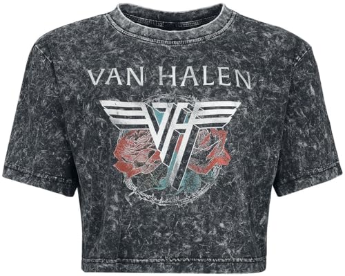 Van Halen Tour 1984 Frauen T-Shirt grau L 100% Baumwolle Band-Merch, Bands von Van Halen